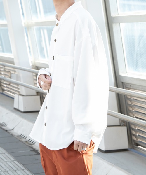 PairPair(ペアペア)の「ヴィンテージボタンルーズシャツ(ユニセックス)(シャツ/ブラウス・メンズ・ブラック/オフホワイト・MEDIUM/LARGE)」の15枚目の写真