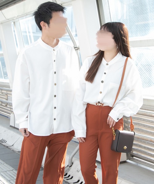 PairPair(ペアペア)の「ヴィンテージボタンルーズシャツ(ユニセックス)(シャツ/ブラウス・メンズ・ブラック/オフホワイト・MEDIUM/LARGE)」の18枚目の写真