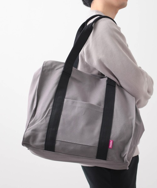 Healthknit Product(ヘルスニットプロダクト)の「コットントートバッグ(トートバッグ・メンズ・ブラック/オフホワイト/ブラック×グレー/ブラック×ホワイト/グレー×ホワイト/オリーブ/モカ・FREE)」の12枚目の写真
