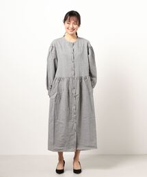 Samansa Mos2 | ギンガムスタンドカラーワンピース(ワンピース)