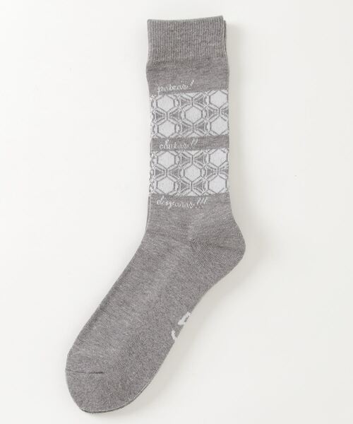 NAVY ROOTS(ネイビールーツ)の「NAVY ROOTS/ネイビールーツ/METER UN GOL SOX(ソックス/靴下・メンズ・グレー/ホワイト/ブラック・FREE)」の3枚目の写真