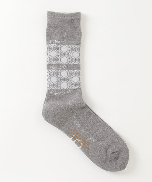 NAVY ROOTS(ネイビールーツ)の「NAVY ROOTS/ネイビールーツ/METER UN GOL SOX(ソックス/靴下・メンズ・グレー/ホワイト/ブラック・FREE)」の4枚目の写真