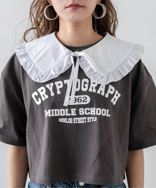 RASVOA(ラスボア)の「ビックカラーフリル付け襟(付け襟・レディース・ブラック/オフホワイト・FREE)」の10枚目の写真