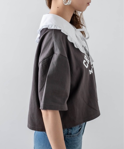 RASVOA(ラスボア)の「ビックカラーフリル付け襟(付け襟・レディース・ブラック/オフホワイト・FREE)」の11枚目の写真