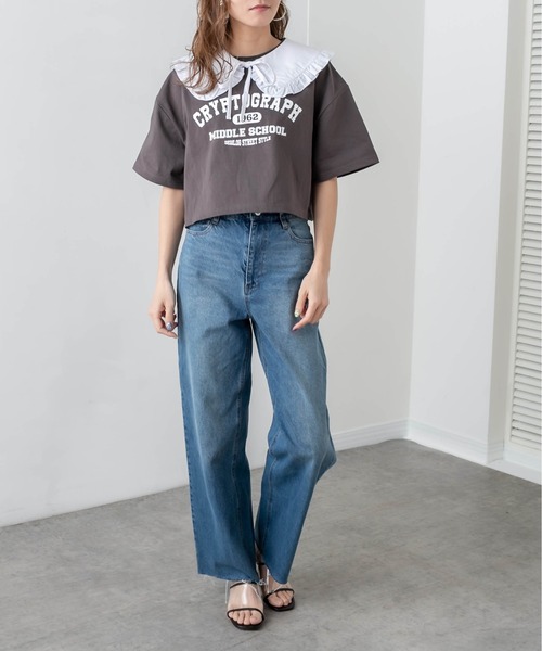 RASVOA(ラスボア)の「ビックカラーフリル付け襟(付け襟・レディース・ブラック/オフホワイト・FREE)」の9枚目の写真