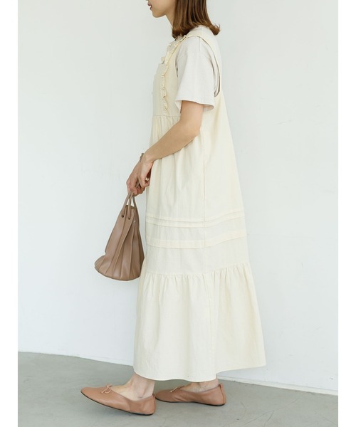 SLURR（スラ―）の「フリル切替タックフレアロングジャンスカ