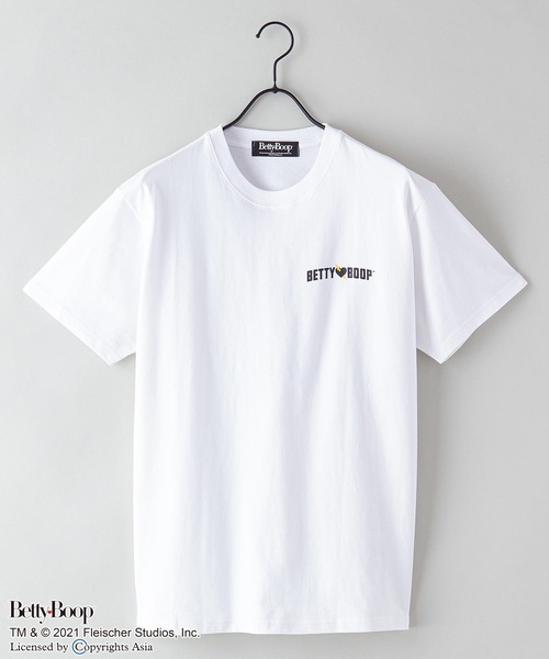 BETTY BOOP（ベティ・ブープ）の「【ベティー】 別注Tｼｬﾂ　バックプリント（Tシャツ/カットソー・メンズ・ホワイト/ブラック/ベージュ/ピンク・SMALL/MEDIUM/LARGE/X-LARGE）」の2枚目の写真