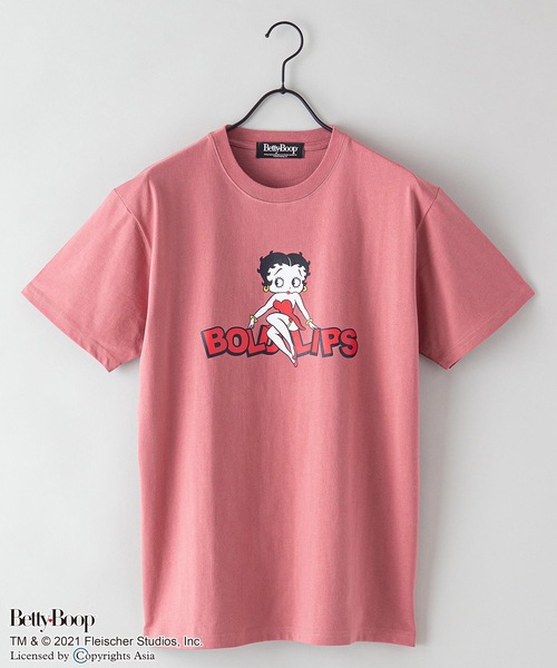 BETTY BOOP（ベティ・ブープ）の「【ベティー】 別注Tｼｬﾂ　バックプリント（Tシャツ/カットソー・メンズ・ホワイト/ブラック/ベージュ/ピンク・SMALL/MEDIUM/LARGE/X-LARGE）」の4枚目の写真