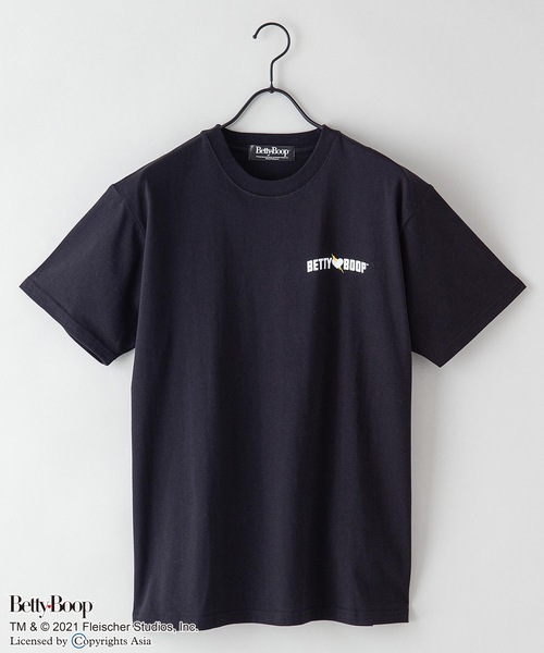 BETTY BOOP（ベティ・ブープ）の「【ベティー】 別注Tｼｬﾂ　バックプリント（Tシャツ/カットソー・メンズ・ホワイト/ブラック/ベージュ/ピンク・SMALL/MEDIUM/LARGE/X-LARGE）」の3枚目の写真