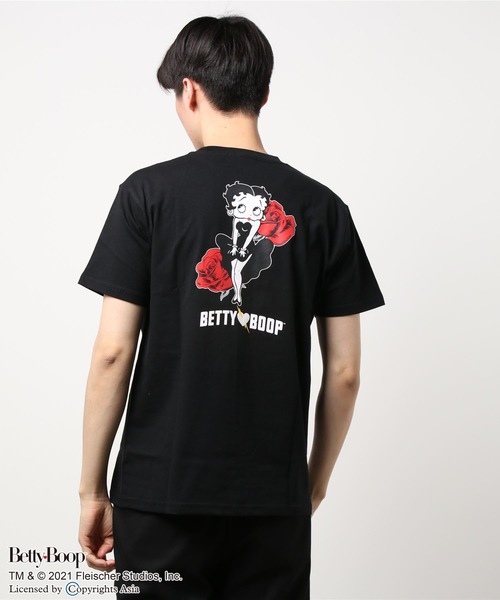 BETTY BOOP（ベティ・ブープ）の「【ベティー】 別注Tｼｬﾂ　バックプリント（Tシャツ/カットソー・メンズ・ホワイト/ブラック/ベージュ/ピンク・SMALL/MEDIUM/LARGE/X-LARGE）」の9枚目の写真