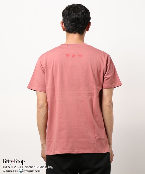 BETTY BOOP（ベティ・ブープ）の「【ベティー】 別注Tｼｬﾂ　バックプリント（Tシャツ/カットソー・メンズ・ホワイト/ブラック/ベージュ/ピンク・SMALL/MEDIUM/LARGE/X-LARGE）」の5枚目の写真