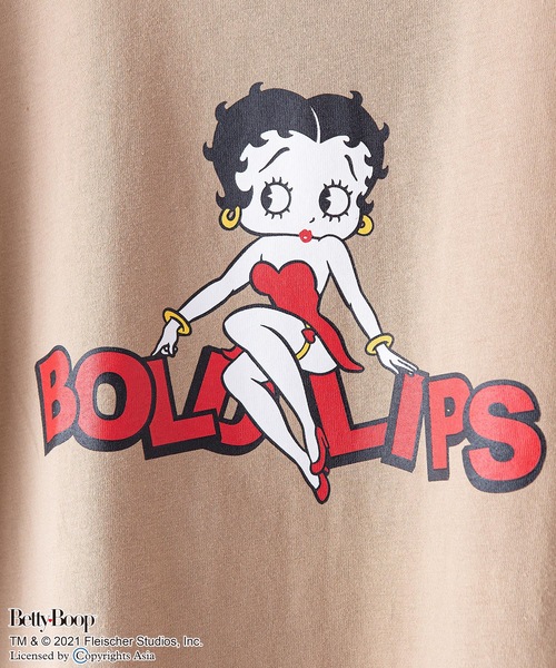 BETTY BOOP（ベティ・ブープ）の「【ベティー】 別注Tｼｬﾂ　バックプリント（Tシャツ/カットソー・メンズ・ホワイト/ブラック/ベージュ/ピンク・SMALL/MEDIUM/LARGE/X-LARGE）」の15枚目の写真