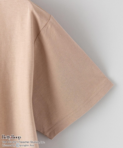 BETTY BOOP（ベティ・ブープ）の「【ベティー】 別注Tｼｬﾂ　バックプリント（Tシャツ/カットソー・メンズ・ホワイト/ブラック/ベージュ/ピンク・SMALL/MEDIUM/LARGE/X-LARGE）」の16枚目の写真