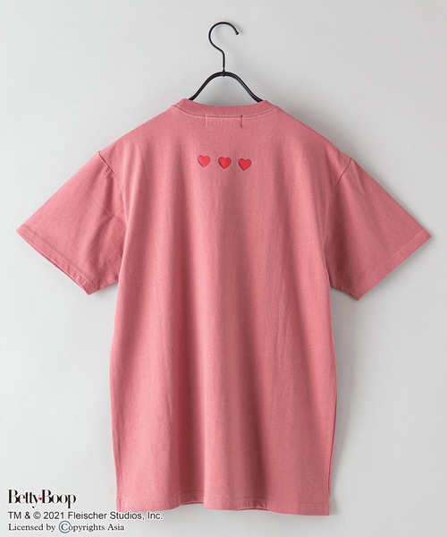 BETTY BOOP（ベティ・ブープ）の「【ベティー】 別注Tｼｬﾂ　バックプリント（Tシャツ/カットソー・メンズ・ホワイト/ブラック/ベージュ/ピンク・SMALL/MEDIUM/LARGE/X-LARGE）」の13枚目の写真