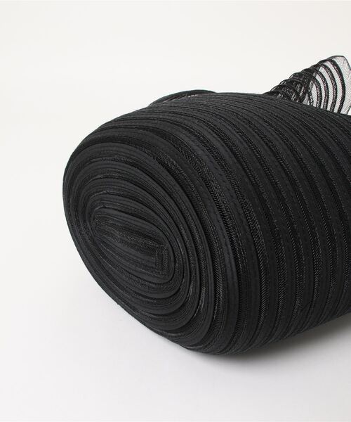 STRAWBERRY-FIELDS（ストロベリーフィールズ）の「フリル　バンブーバッグ（ハンドバッグ・レディース・ブラック/オフホワイト・FREE）」の4枚目の写真