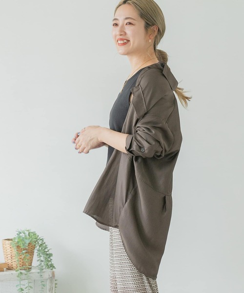 ITEMS URBANRESEARCH(アイテムズ アーバンリサーチ)の「CPOシャツ(シャツ/ブラウス・レディース・ブラウン/ベージュ・FREE)」の2枚目の写真