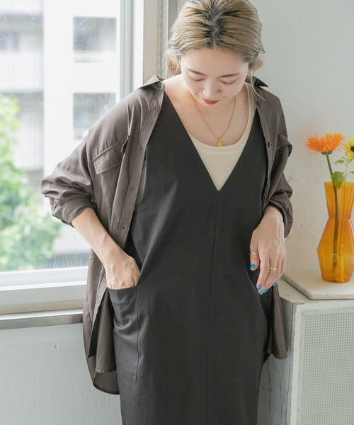 ITEMS URBANRESEARCH(アイテムズ アーバンリサーチ)の「CPOシャツ(シャツ/ブラウス・レディース・ブラウン/ベージュ・FREE)」の12枚目の写真