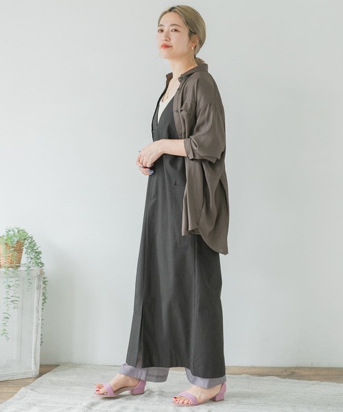 ITEMS URBANRESEARCH(アイテムズ アーバンリサーチ)の「CPOシャツ(シャツ/ブラウス・レディース・ブラウン/ベージュ・FREE)」の8枚目の写真