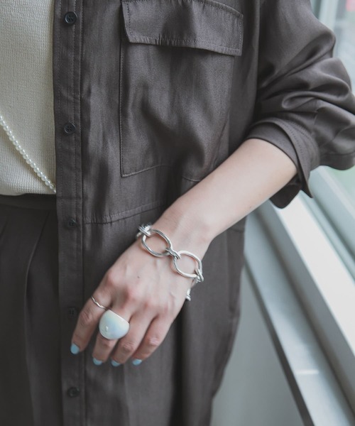 ITEMS URBANRESEARCH(アイテムズ アーバンリサーチ)の「CPOシャツ(シャツ/ブラウス・レディース・ブラウン/ベージュ・FREE)」の3枚目の写真