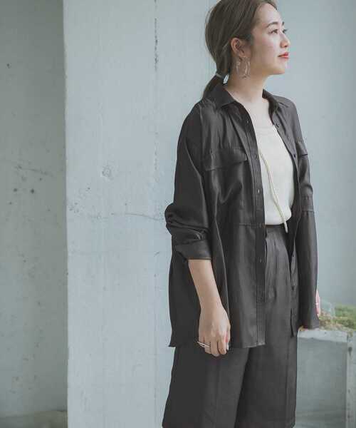 ITEMS URBANRESEARCH(アイテムズ アーバンリサーチ)の「CPOシャツ(シャツ/ブラウス・レディース・ブラウン/ベージュ・FREE)」の18枚目の写真