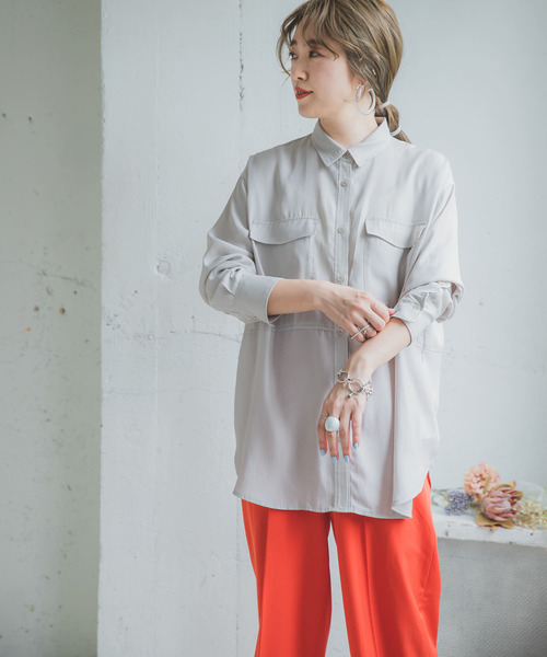 ITEMS URBANRESEARCH(アイテムズ アーバンリサーチ)の「CPOシャツ(シャツ/ブラウス・レディース・ブラウン/ベージュ・FREE)」の22枚目の写真