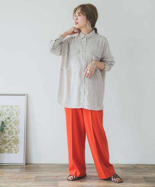 ITEMS URBANRESEARCH(アイテムズ アーバンリサーチ)の「CPOシャツ(シャツ/ブラウス・レディース・ブラウン/ベージュ・FREE)」の7枚目の写真