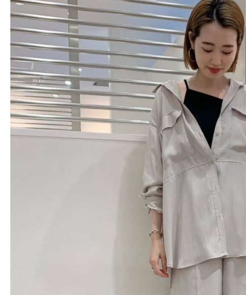 ITEMS URBANRESEARCH(アイテムズ アーバンリサーチ)の「CPOシャツ(シャツ/ブラウス・レディース・ブラウン/ベージュ・FREE)」の1枚目の写真