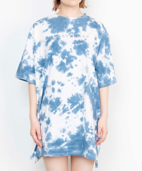 WEGO（ウィゴー）の「WEGO/タイダイバックロゴワンピース（ワンピース・レディース・ピンク/ブルー/グリーン・FREE）」の10枚目の写真