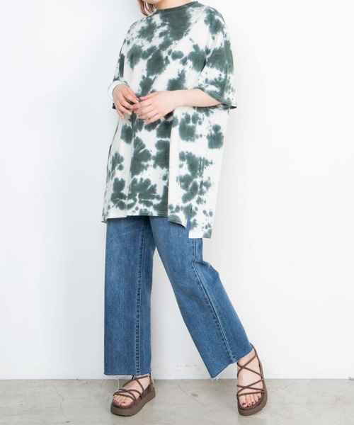 WEGO（ウィゴー）の「WEGO/タイダイバックロゴワンピース（ワンピース・レディース・ピンク/ブルー/グリーン・FREE）」の4枚目の写真