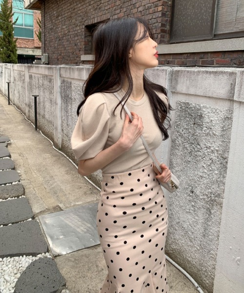 スタイルデリ♡ドット柄ジャージーマーメイドスカート♡デリ♡スカート♡ お久しぶりです！おすすめコーデ紹介♪ | STYLE DELI
