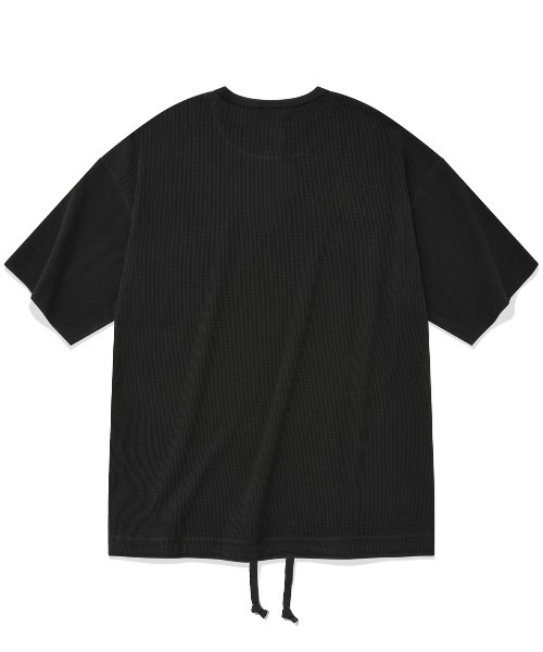 COVERNAT（カバーナット）の「【COVERNAT】HENRY NECK S/S TEE / カバーナット ヘンリーネック ワッフル Tシャツ（Tシャツ/カットソー・メンズ・ブラック/オレンジ/グリーン・SMALL/MEDIUM/LARGE）」の9枚目の写真