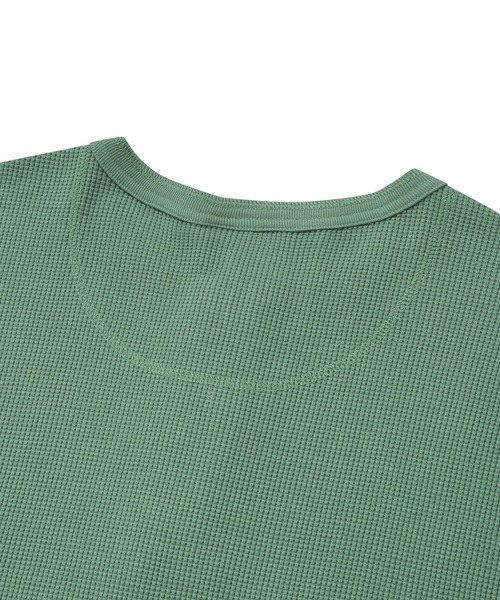 COVERNAT（カバーナット）の「【COVERNAT】HENRY NECK S/S TEE / カバーナット ヘンリーネック ワッフル Tシャツ（Tシャツ/カットソー・メンズ・ブラック/オレンジ/グリーン・SMALL/MEDIUM/LARGE）」の18枚目の写真