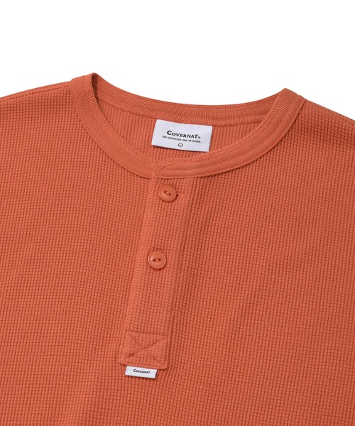 COVERNAT（カバーナット）の「【COVERNAT】HENRY NECK S/S TEE / カバーナット ヘンリーネック ワッフル Tシャツ（Tシャツ/カットソー・メンズ・ブラック/オレンジ/グリーン・SMALL/MEDIUM/LARGE）」の22枚目の写真