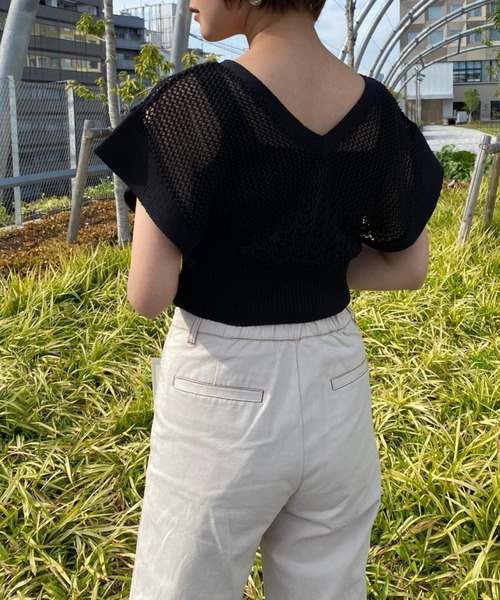 Heather（ヘザー）の「メッシュニットショートベスト_949611（ベスト・レディース・ブラウン/ブラック/ベージュ・FREE）」の17枚目の写真