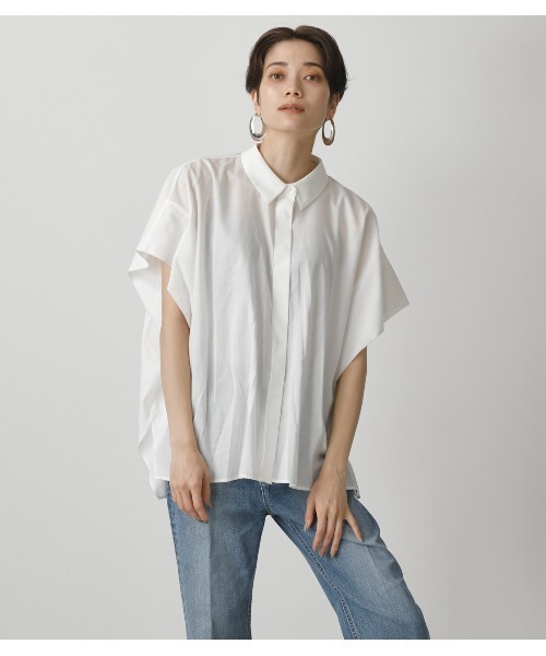 deres half sleeve blouseハーフスリーブブラウス　ブラウン deres half sleeve blouseハーフスリーブブラウスブラウン