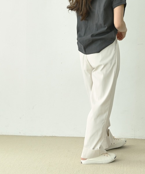 me+em select(ミームセレクト)の「ロールアップタックパンツ(その他パンツ・レディース・ミント/ブラック/ホワイト/チャコールグレー/ブラウン・FREE)」の15枚目の写真