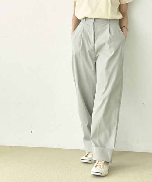 me+em select(ミームセレクト)の「ロールアップタックパンツ(その他パンツ・レディース・ミント/ブラック/ホワイト/チャコールグレー/ブラウン・FREE)」の20枚目の写真