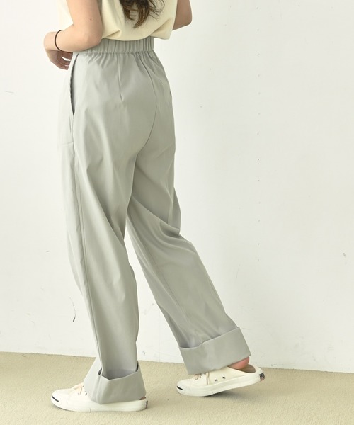 me+em select(ミームセレクト)の「ロールアップタックパンツ(その他パンツ・レディース・ミント/ブラック/ホワイト/チャコールグレー/ブラウン・FREE)」の21枚目の写真