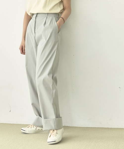 me+em select(ミームセレクト)の「ロールアップタックパンツ(その他パンツ・レディース・ミント/ブラック/ホワイト/チャコールグレー/ブラウン・FREE)」の22枚目の写真