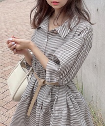 Mysa&Liina | ティアードチェックアソート柄ワンピース(ワンピース)