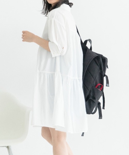 Mysa&Liina（ミーサリーナ）の「ティアードシャツワンピ（ワンピース・レディース・ブラック/ベージュ/オフホワイト/ピンク/ブルー/モカ/ブラック系・M/L）」の13枚目の写真