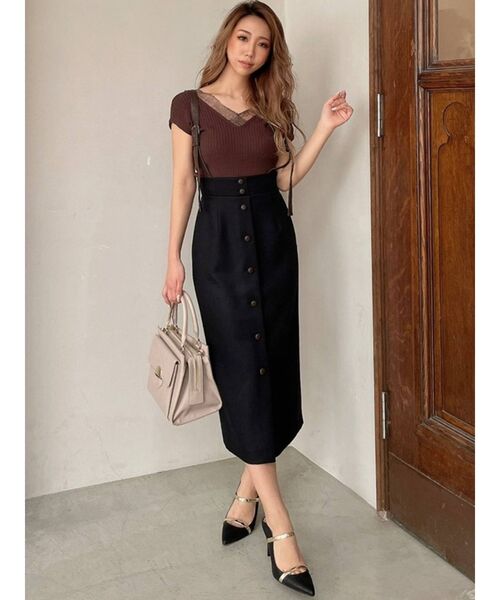 RESEXXY（リゼクシー）の「レースカシュクールニットトップス（ニット/セーター・レディース・ブラック/ピンク/ブラウン/アイボリー・FREE）」の18枚目の写真