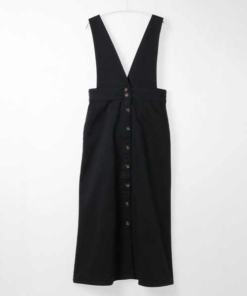 Honeys（ハニーズ）の「ミディ丈ジャンスカ（ジャンパースカート・レディース・ブラック/インディゴブルー/ライトインディゴブルー・S/M/L）」の4枚目の写真