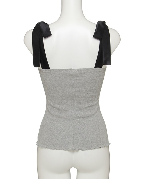 Chut！ INTIMATES（シュットインティメイツ）の「【ベイカー恵利沙コラボ】キャミソール (C347)（ルームウェア/パジャマ・レディース・ライトグレー/ブラック・M/L）」の12枚目の写真