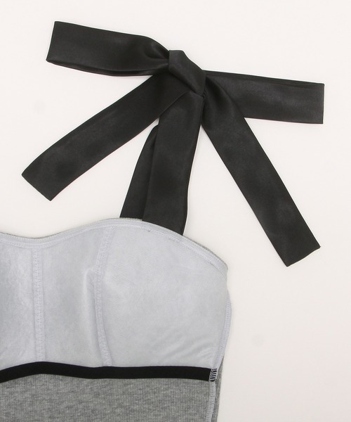 Chut！ INTIMATES（シュットインティメイツ）の「【ベイカー恵利沙コラボ】キャミソール (C347)（ルームウェア/パジャマ・レディース・ライトグレー/ブラック・M/L）」の7枚目の写真