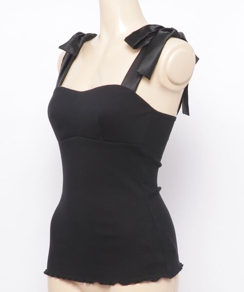 Chut！ INTIMATES（シュットインティメイツ）の「【ベイカー恵利沙コラボ】キャミソール (C347)（ルームウェア/パジャマ・レディース・ライトグレー/ブラック・M/L）」の15枚目の写真