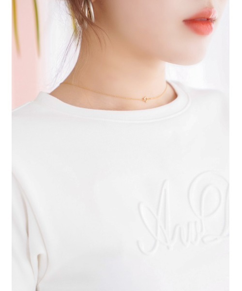 Darich(ダーリッチ)の「エンボスタイトTシャツ(Tシャツ/カットソー・レディース・ホワイト/ピンク/サックスブルー/ブラック・FREE)」の15枚目の写真