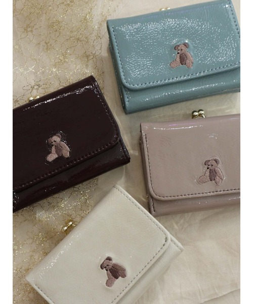 merry jenny（メリージェニー）の「bearエナメルミニウォレット（財布・レディース・ベージュ/ブルー/アイボリー/ボルドー・FREE）」の18枚目の写真