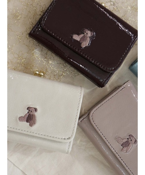 merry jenny（メリージェニー）の「bearエナメルミニウォレット（財布・レディース・ベージュ/ブルー/アイボリー/ボルドー・FREE）」の19枚目の写真