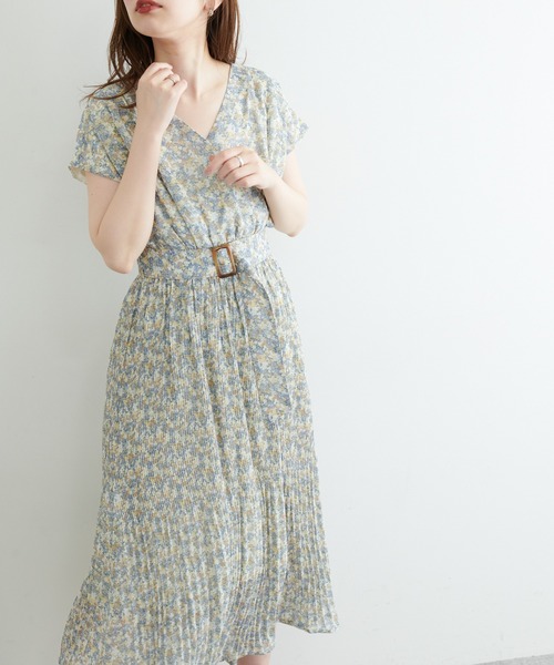 natural couture(ナチュラルクチュール)の「【WEB限定】前後2WAYカシュクール細プリーツワンピース(ワンピース・レディース・ブラック/ミント/ピンク/その他2/その他1/ベージュ・FREE)」の5枚目の写真